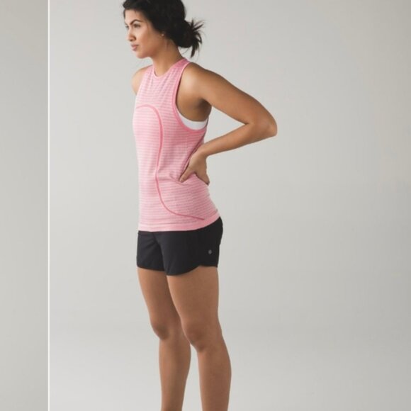 Lululemon swiftly tank stitch stripe white Heathered Boom juice - Picture 3 of 9